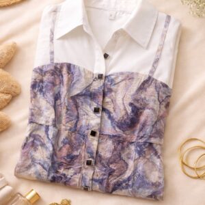 Shirt with short midi