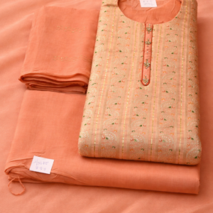 banarsi brocket silk suit