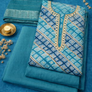 Mushlin neck line with handwork