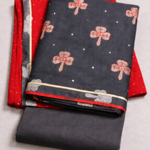 Cotton suit with Bandini dupatta