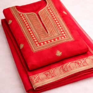 Tomato red Silk suit