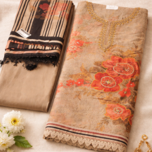 Cotton suit with dashing dupatta