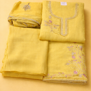 Haldi colour with machinework